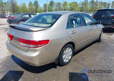 2003 Honda Accord 2.4 Lx из США, поврежденный, VIN 1HGCM56453A048876